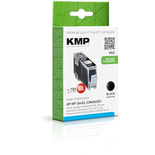 KMP Tintenkartusche für HP Photosmart C5380/C6380, H62, black von KMP know how in modern printing