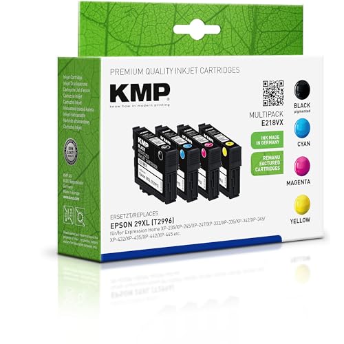 KMP Premium Tintenpatronen für 29XL (C13T29914010, C13T29924010, C13T29934010, C13T29944010) Multipack - für Expression Home XP 235 245 247 255 etc. von KMP know how in modern printing