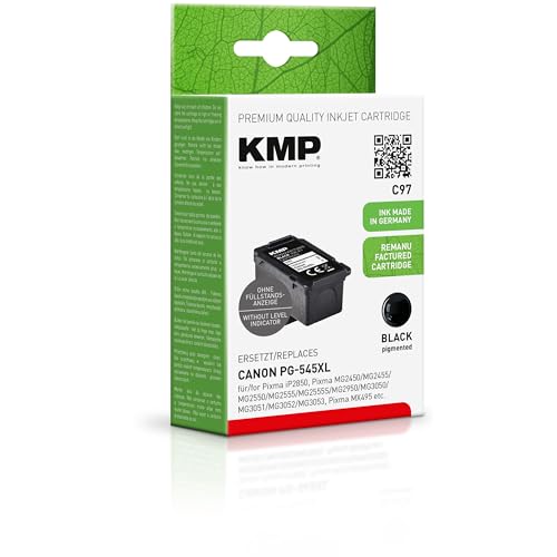 KMP Tintenpatrone für Canon PG545XL Black (8286B001) von KMP know how in modern printing