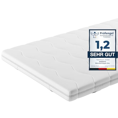 KNERST® Matratzentopper 140x200cm - Praktischer & Langlebiger Kaltschaum Topper 140x200-6cm Höhe - Atmungsaktiv, Anpassungsfähig & Pflegeleicht - Idealer Schlafkomfort - Matratze Topper 140x200 cm von KNERST