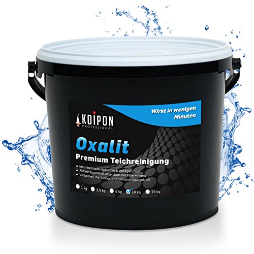 KOIPON Oxalit 10 kg Teichschlammentferner zur Teich Reinigung von Laub, Teich Schlamm und Ablagerungen wirkt innerhalb weniger Minuten mit Sauerstoff von KOIPON