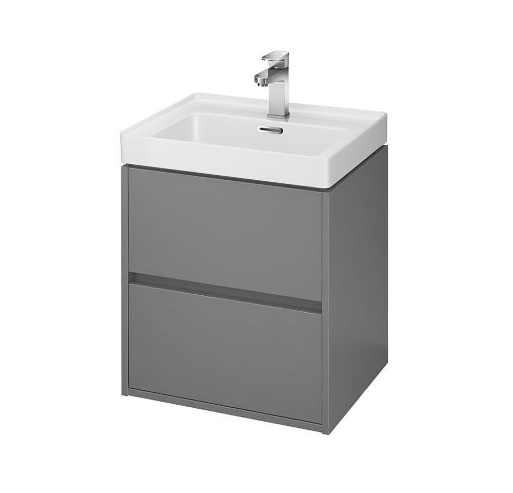 KOLMAN Waschbeckenunterschrank Badmöbel Set CREA 50 Badezimmerschrank mit Schubladen & Keramikwaschbecken von KOLMAN