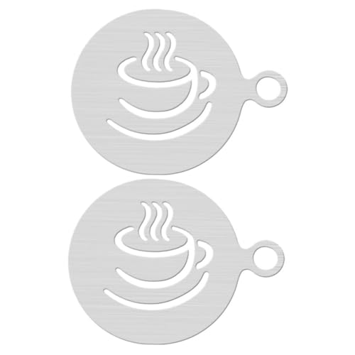 KOMBIUDA 2 Stück Latte Form Latte Art Werkzeuge Dekorative Schablonen Waschbare Schablonen Cappuccino Kunst Vorlagen Latte Art Schablonen Wiederverwendbare Latte von KOMBIUDA