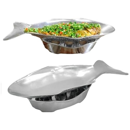 KOOMAL Fish Serving Platter, Thai Style Aluminum Hot Pot Set Fish Plate Shape for Camping, BBQ, Family Dinner von KOOMAL