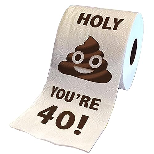 Lustige Toilettenpapierrolle, 30.-60. Happy Prank Toilettenpapier Geburtstagsgeschenke für Frauen Männer (40.) von KOOMAL