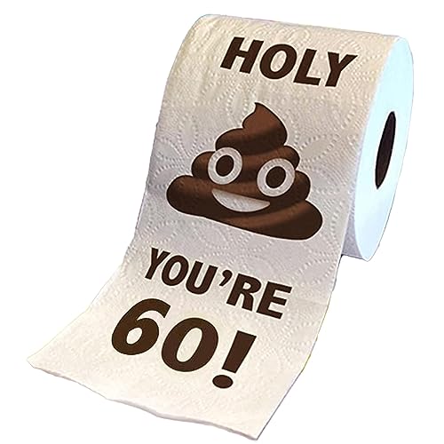 Lustige Toilettenpapierrolle, 30.-60. Happy Prank Toilettenpapier Geburtstagsgeschenke für Frauen Männer (60.) von KOOMAL