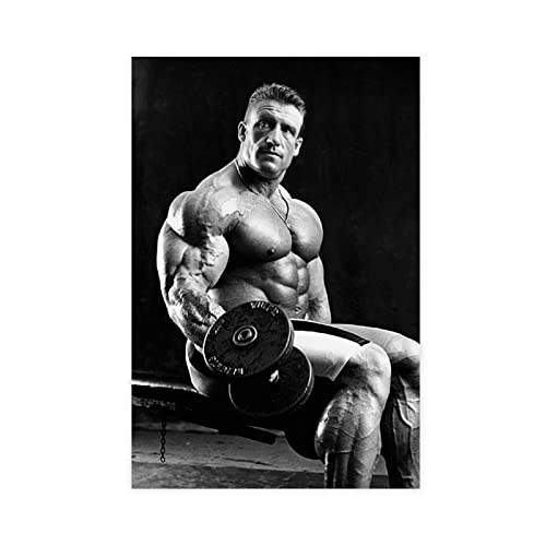 KOURT Dorian Yates Bodybuilding Fitness Motivierendes Poster Leinwand Poster Wandkunst Dekor Druck Bild Gemälde für Wohnzimmer Schlafzimmer Dekoration Rahmen: 50 x 75 cm von KOURT