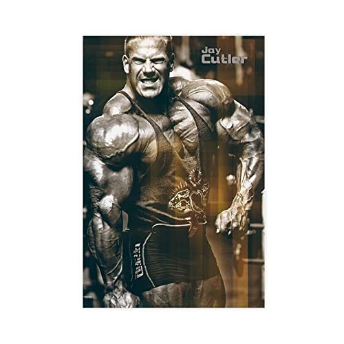 KOURT Jay Cutler Bodybuilding Fitness Motivationsposter 2 Leinwand Poster Schlafzimmer Dekor Sport Landschaft Büro Raum Dekor Geschenk Rahmen: 30 x 45 cm von KOURT