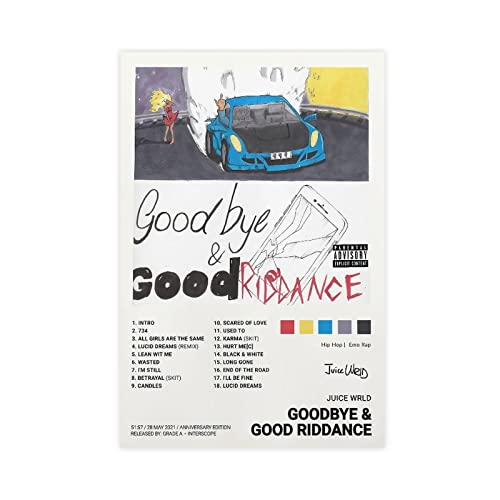 KOURT Goodbye&Good Riddance Music Album Poster Leinwand Poster Schlafzimmer Dekor Sport Landschaft Büro Zimmer Dekoration Geschenk Unframe:12x18inch(30x45cm) von KOURT