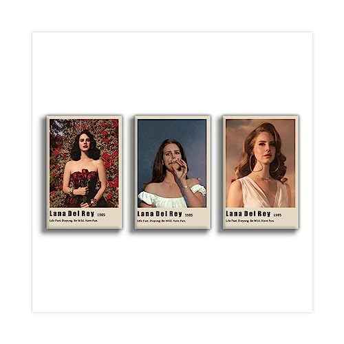 KOURT Lana Poster Del Rey Limited Edition Posters (Set of 3) Unframed 8in x 12in(20 x 30cm) von KOURT