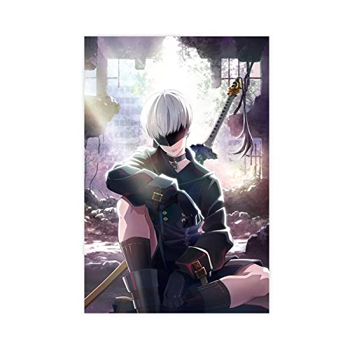 KOURT NieR:Automata Ver1.1a Anime 1 Leinwandposter Wandkunst Dekor Druck Bild Gemälde für Wohnzimmer Schlafzimmer Dekoration Rahmen: 30 x 45 cm von KOURT