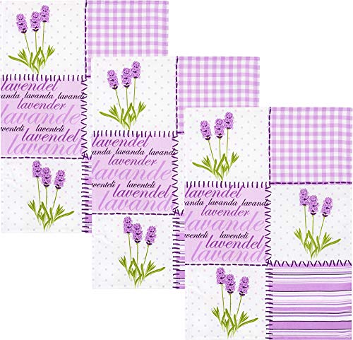 Kracht Geschirrtuch 3er-Pack Halbleinen Lavendel Größe 50x70 cm von KRACHT
