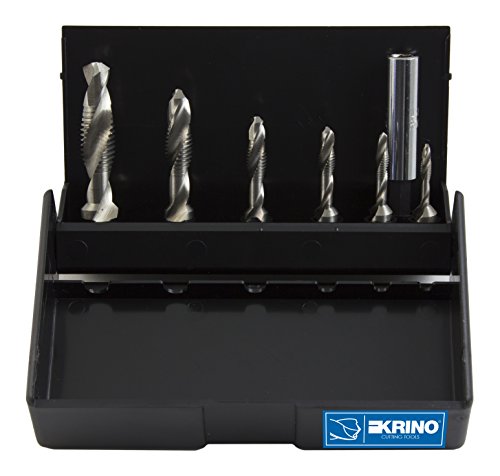 Krino 19020213 punta-maschio HSS mit Sechskantaufnahme 1/4 Für Stahl und Metallen, Set 7 Stück von KRINO