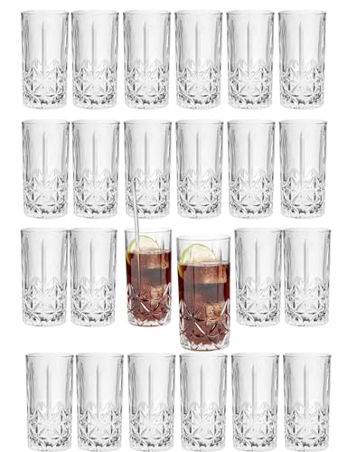 KS-Direkt SET Longdrinkglas 375ml Glas Gläser-Set Cocktailgläser Spülmaschinenfest Longdrinkgläser (375ml, 12, stück) von KS-Direkt