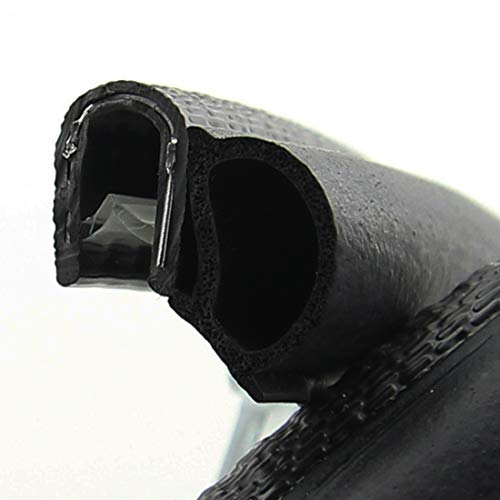 DS12 Dichtungsprofil von SMI-Kantenschutzprofi - Klemmbereich 1-4mm - mit seitlicher Dichtung aus EPDM Moosgummi - Klemmprofil aus weich PVC - einfache Montage, selbstklemmend ohne Kleber (5 m) von SMI