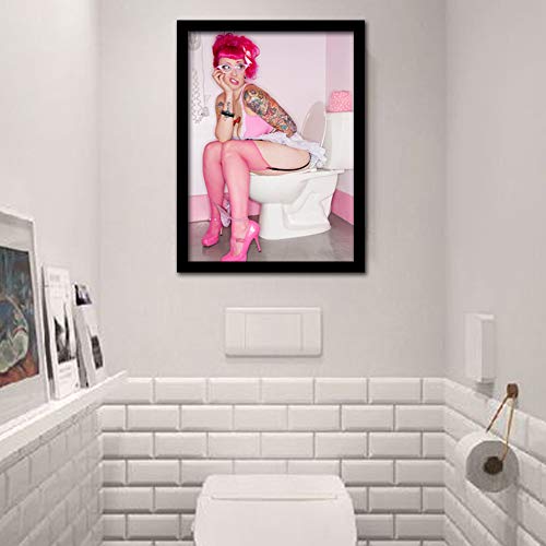 Kunstdrucke Inkjet Wandgemälde Toilette Sexy Frau Modernen Familie Dekoration Leinwand Malerei Rahmenlose Gemälde,Noframe,21x30cm von KSTORE