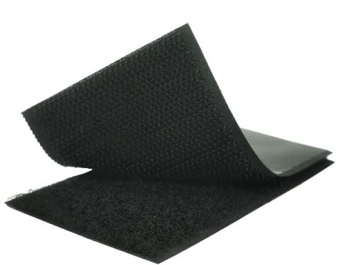 Klettband Selbstklebend Extra Stark, Klettverschluss selbstklebend doppelseitig, klebe Klettstreifen in schwarz Größe und Menge wählbar (40mm x 50mm 10 Stück) von KStar