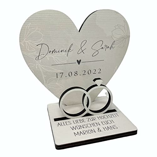 KT-Schmuckdesign Geldgeschenk zur Hochzeit mit Wunschtext aus Holz von KT-Schmuckdesign