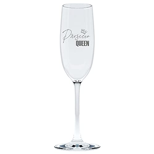 Sektglas Leonardo Prosecco Queen - Geschenkidee Individuelles Sektglas Gravur Geburtstagsgeschenk von KT-Schmuckdesign