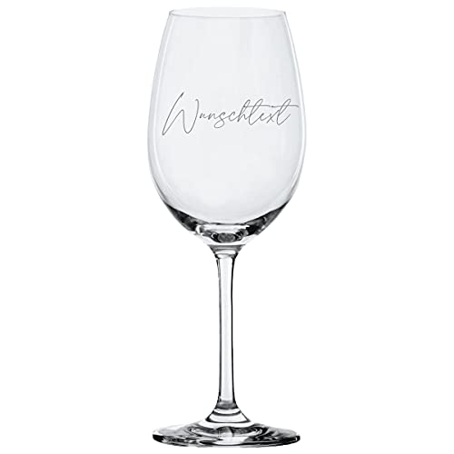 Weinglas Leonardo mit Wunschtext - Geschenkidee personalisiert Gravur Wunschtext für Freunde Eltern Partner individuell von KT-Schmuckdesign