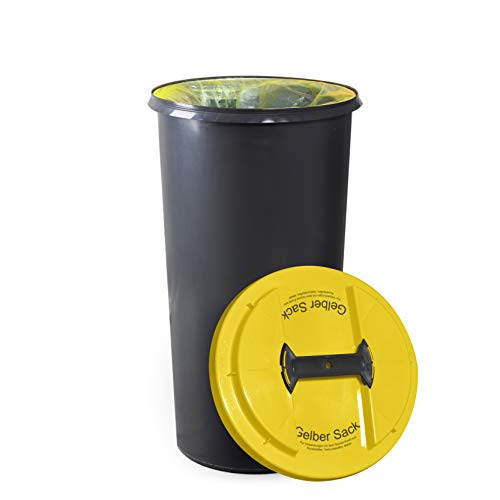 KUEFA BSC6 LA - 60L Mülleimer/Müllsackständer/Gelber Sack Ständer (Gelb, Gelber Sack) von KUEFA