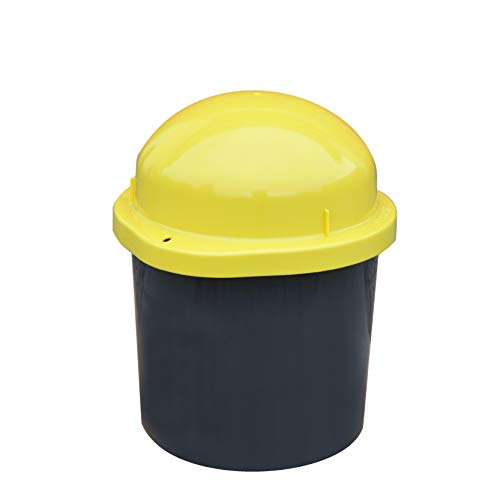 KUEFA DUO Mini - Wetterfester Mülleimer/Aufbewahrungsbehälter/Sammeltonne (Gelb) von KUEFA