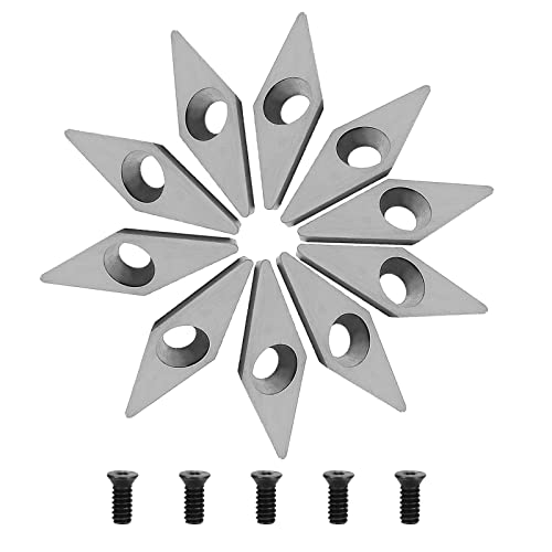 10pcs Hartmetall-Einsatzschneider Hartmetalleinsätze Wendeschneid Drehmaschine Fräseinsätze Fräseinsätze Drehen Werkzeuge Drehen Werkzeuge (10Pcs-28MM-Diamant runder Kopf) von KUEZCVYA