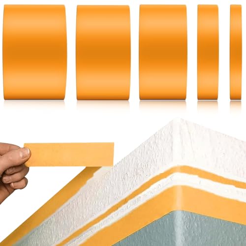 KUIZHEN Malerkrepp, 5 Roll Malerband 8/15/28/35/45mm x 30m Kreppband Maler Kreppband Malerkrepp Selbstklebende Masking Tape für Autolack Malerarbeiten Heimwerker Basteln Orange von KUIZHEN