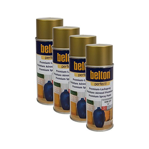 KWASNY 4x 328 102 BELTON PERFECT Lackspray gold 400ml von Kwasny