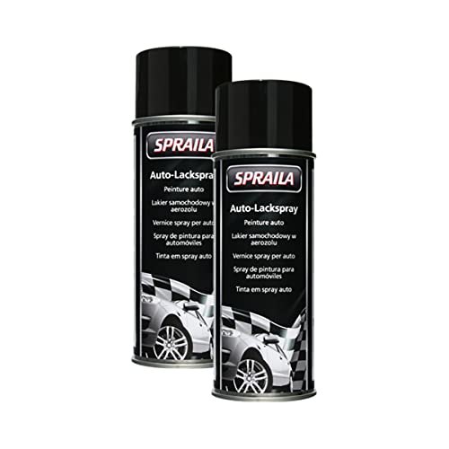 KWASNY Schwarz Matt Lackspray 500Ml Spraydose Autolack Sprühlack 300 921 Spraila 2X von Kwasny