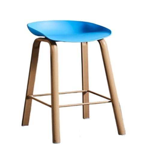 KZLJLJY Bar StüHle Barstuhl, Moderner, Minimalistischer, Kreativer Barhocker, Hoher Hocker, Home-Front-Schreibtischstuhl, Hochstuhl, Barstuhl Bar Chair (Color : Blue, Size : A) von KZLJLJY