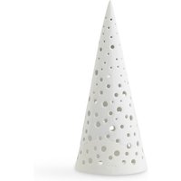 Kähler Design - Nobili Teelichtleuchter Kegel, 19 cm / schneeweiß von Kähler