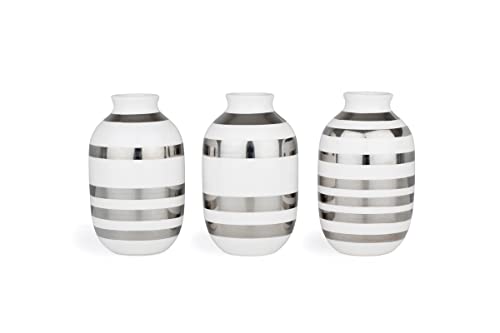 Kähler Miniatur Vasen 3 Stck. Omaggio für kleine Sträuße klassisch, Metallics von HAK Kähler