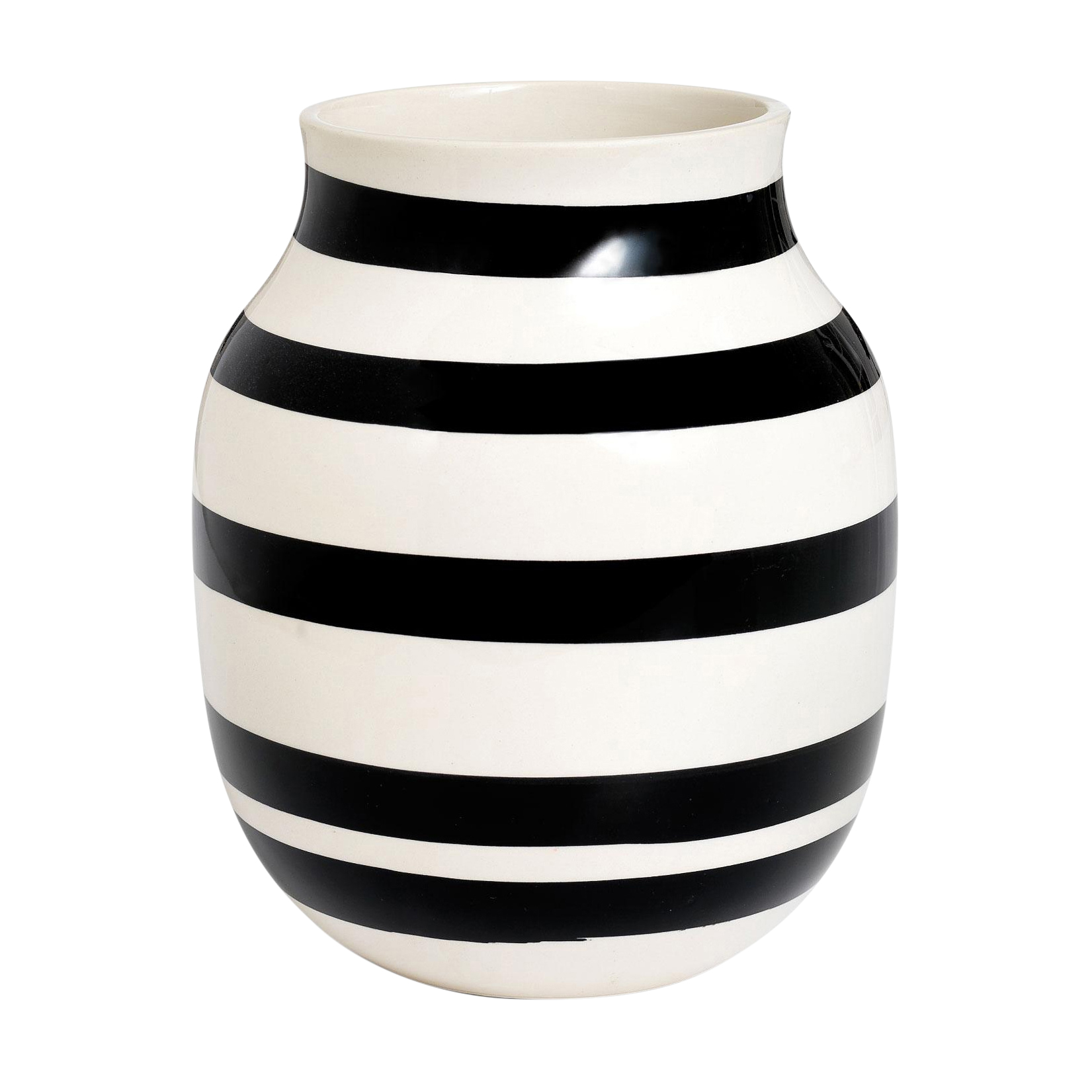 Kähler - Omaggio Vase H 20cm - schwarz/H 20cm / Ø 16cm/Jedes Stück ein Unikat von Kähler