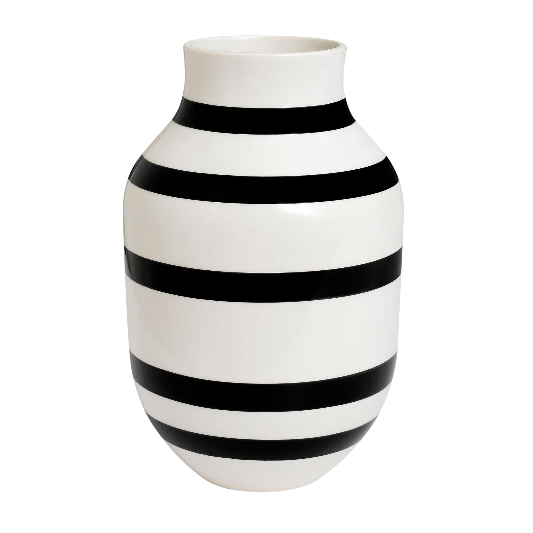 Kähler - Omaggio Vase H 30.5cm - schwarz/H 30,5 / Ø 19cm/Jedes Stück ein Unikat von Kähler