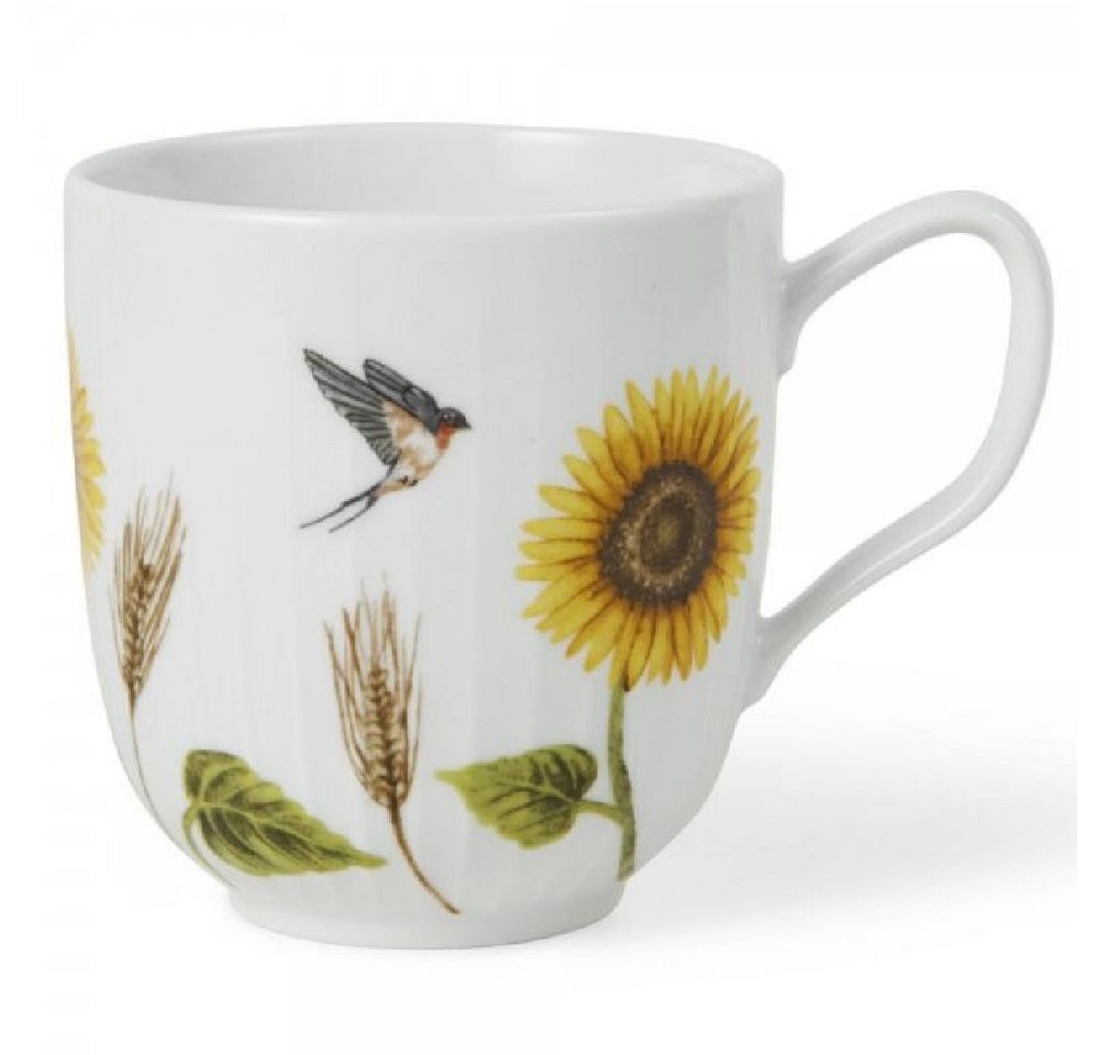 Kähler Tasse Henkelbecher Hammershøi Summer Sonnenblume Weiß von Kähler