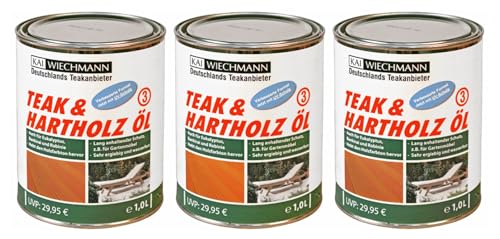 Kai Wiechmann Teaköl Yachtöl und Hartholzöl für außen mit UV-Schutz 3 Liter von Kai Wiechmann