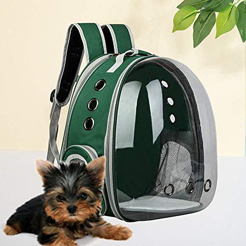 Katzenrucksack, Space Capsule 360° Sichtfeld Tragbar Transportrucksack Rucksack Raumkapsel Tragetasche für Klein Haustier Hunde Katzen Kaninchen Grün von Kaibrite