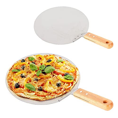 Pizzaschieber, Edelstahl Pizzaschaufel 43.5cm Pizzaschaufel mit Holzgriff Pizzaheber Brotbackschieber, für Pizza, Brot von Kaibrite