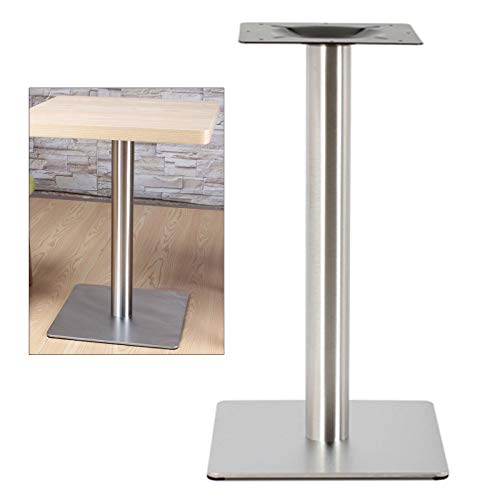 Kaibrite Tischgestell, 72CM Tischsäule Edelstahl Quadratisch Bodenplatte Metall Untergestell Tischfuß Leg für Cafe, Bistro, Imbiss von Kaibrite