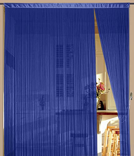 Kaikoon Fadenvorhang Vorhang Fadenstore Fadengardine 90 cm x 240 cm blau von Kaikoon