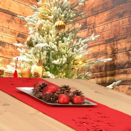 KAMACA Tischläufer 24x140 cm aus Filz mit Sternen Küche Esstisch Tisch Dekoration Lasercut Eyecatcher in Herbst Winter Weihnachten (Sternennacht 24x140 cm) von KAMACA