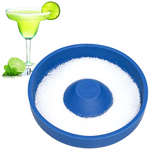 Kamehame Salz-Rimmer für Cocktails, Silikon Margarita Salz-Rimmer, Glas-Rimmer, Bar-Salz- und Zucker-Rimmer für breite Gläser bis 5,5 Zoll, Blau von Kamehame