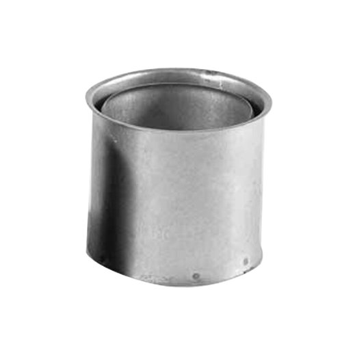 Kamino Flam Wandfutter doppelt in Silber, für Ofenrohre mit der Stärke 0,6 mm, Doppelwandfutter aus feueraluminiertem Stahl, geprüft nach Norm EN 1856-2, Durchmesser: ca. 80 mm von Kamino-Flam