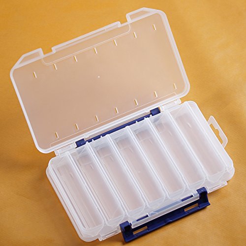 Plastikbox Angelbox Köderbox zubehörbox Angel Box TACKLEBOX für Fische, Zubehör, Modell und Große:JCB302 2-Seitig 20x13x3.8cm von KANANA