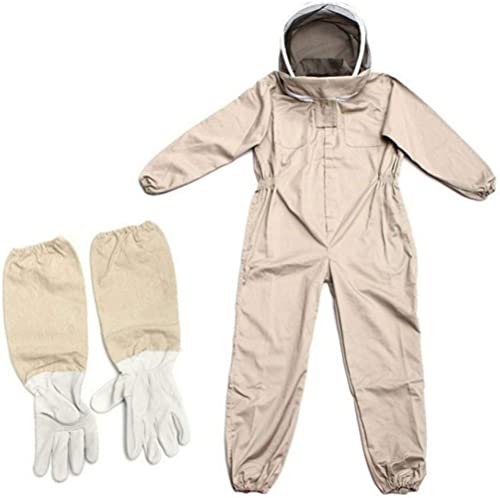 Professional Bee Suit for Men Women, Beekeeping Suit Beekeeper Suit with Glove &Ventilated Hood, Multi-Size Bee Outfit for Backyard and Bee Keeper-L von Kangmeile