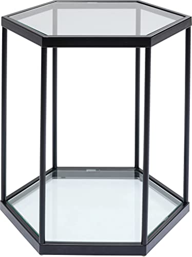Kare Comb Schwarz 55cm Beistelltische, Glas, 55x55x48cm von Kare