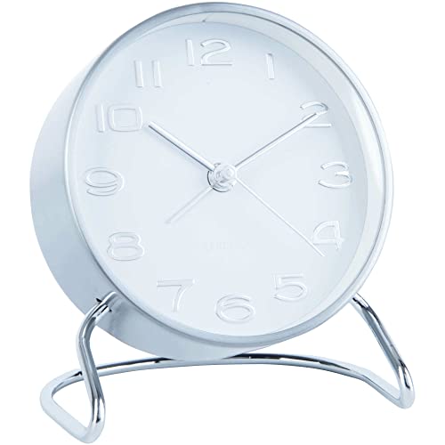 Karlsson Alarm Clock Classical Numbers White D. 9,5cm, H. 11cm, Excl. AA Battery von Karlsson