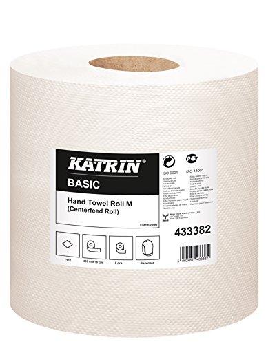 Katrin 433382 Basic 300 Handtücher, 1-lagig, Weiß (6-er Pack) von Katrin