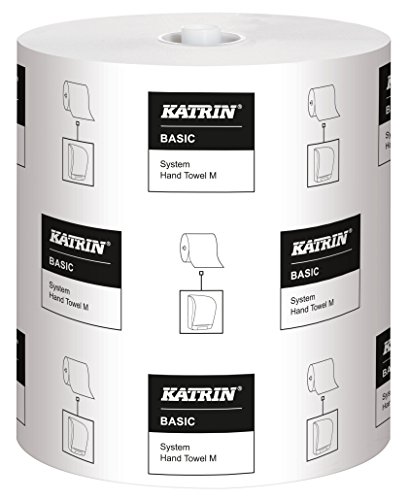 Katrin Classic System 460201 Papierhandtuchrolle, 2-lagig, Weiß, 6 Stück, Mittel von Katrin